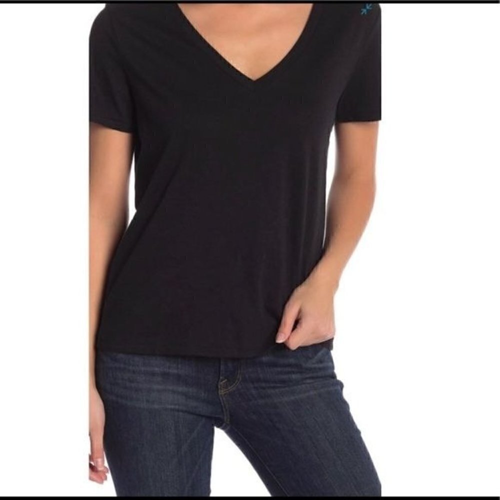 NWT BP Black V-Neck Short Sleeve Top - XS